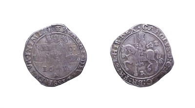 Lot 4074 - Charles I, 1643 Halfcrown. 14.33g, 36.3mm, 8h. Bristol mint, mintmark BR. Obv:  Declaration in...