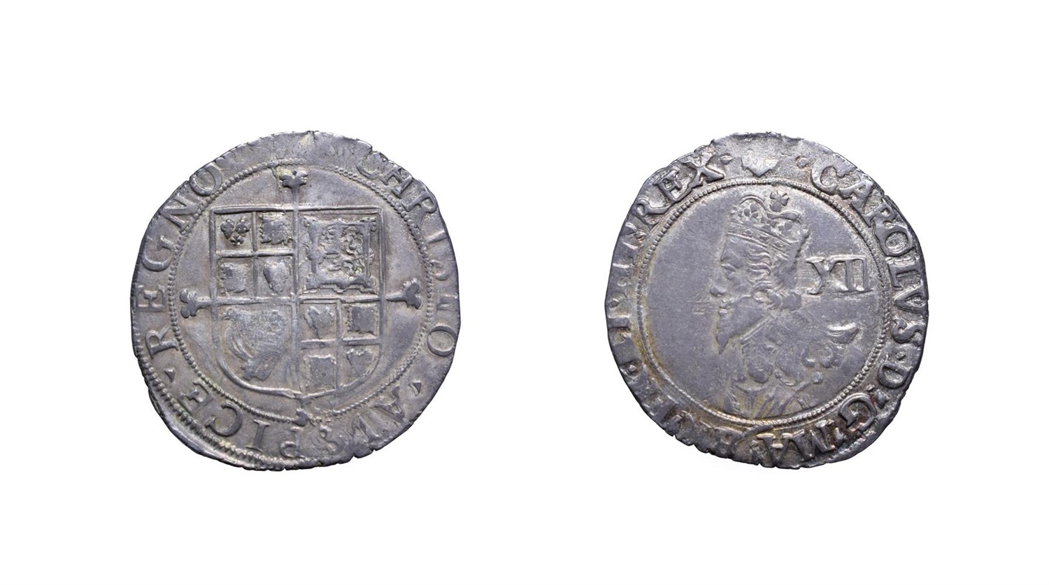 Lot 4083 - Charles I, 1638 - 1639 Shilling. 5.84g, 31.4mm, 11h. Tower mint under the king, mintmark...