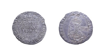 Lot 4091 - Charles I, 1646 Shilling. 5.79g, 30.1mm, 11h. Bridgnorth-on-Severn mint, mintmark plume. Obv:...