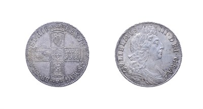 Lot 4116 - William III 1698 Halfcrown. Obv: First laureate and draped bust right. Rev: Cruciform shields....