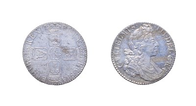 Lot 4120 - William III 1700 Shilling. Obv: Fifth laureate and draped bust right. Rev: Cruciform shields....