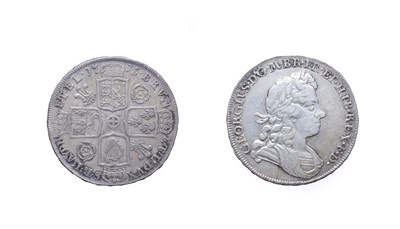 Lot 4127 - George I, 1715 Halfcrown. Obv: Laureate and draped bust right. Rev: Cruciform shields, roses...