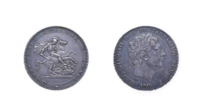 Lot 4137 - George III, 1819 Crown. Obv: Laureate head right. Rev: St. George and the dragon. LX edge. S. 3787.