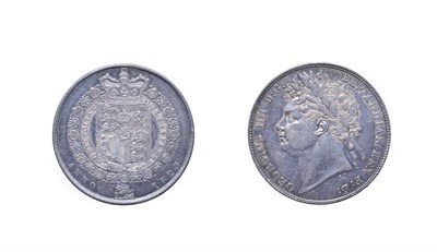 Lot 4143 - George IV, 1823 Halfcrown. Obv: Bare head left. Rev: Crowned shield in garter and collar. S....