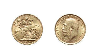 Lot 4173 - George V, 1913 Sovereign. Obv: Bare head left. Rev: St. George and the dragon, 1913 in exergue....