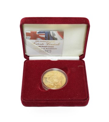 Lot 4201 - Elizabeth II, Gold Proof Crown 2004 '100th Anniversary of the 'Entente Cordiale'' obv. Queen's...