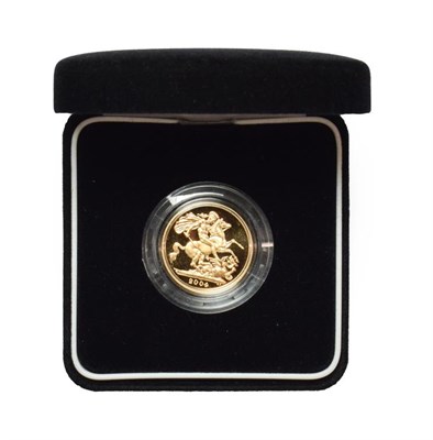 Lot 4202 - Elizabeth II, 2004 Proof Sovereign. Obv: Fourth portrait right. Rev: St. George and the dragon,...