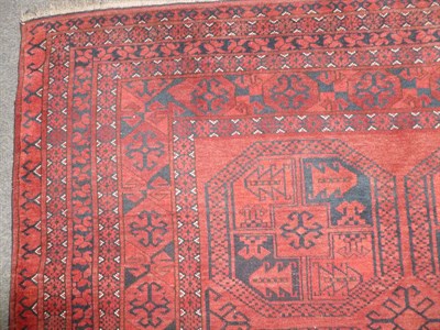 Lot 1231 - Ersari Rug Afghan Turkestan The field with two columns of "elephant foot" guls enclosed by multiple