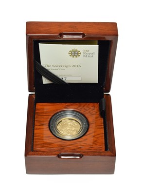 Lot 4209 - Elizabeth II, Proof Sovereign 2016, with certificate of authenticity & illustrated booklet,...