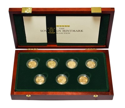 Lot 4220 - George V, Mintmark Collection of 7 Sovereigns. Each coin has an obverse depicting the bare head...