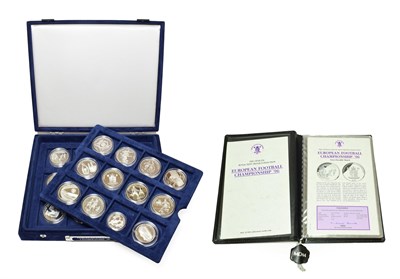 Lot 4224 - The Official Royal Mint Silver Collection celebrating 'The European Football Championship 1996'...