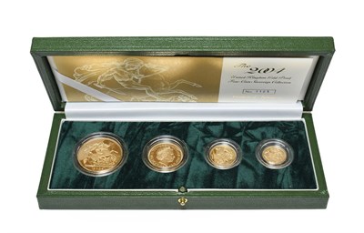 Lot 4235 - Elizabeth II, 4-Coin Gold Proof Sovereign Collection 2004 comprising: £5, double sovereign,...