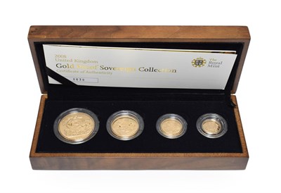 Lot 4240 - Elizabeth II, 4-Coin Gold Proof Sovereign Collection 2008 comprising: £5, double sovereign,...