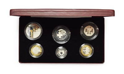 Lot 4245 - UK Sterling Silver Proof Piedfort Collection 2006, commemorating the Queen's 80th birthday, a...