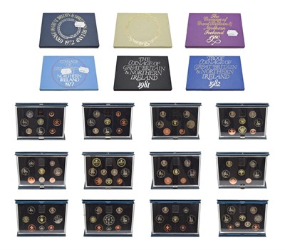 Lot 4253 - A collection of 23 x Great Britain, Royal Mint,proof sets consisting of years: 1970, 1971,...