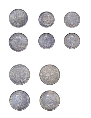 Lot 4254 - Victoria, 5 x Jubilee Head Coins consisting of: 1887 halfcrown (2). Obv: Jubilee head left....