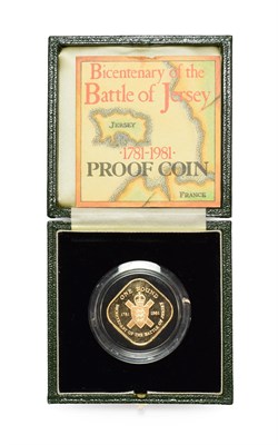 Lot 4306 - Jersey, Gold Proof One Pound 1981 'Bicentenary of the Battle of Jersey 1781-1981,' obv. Machin...