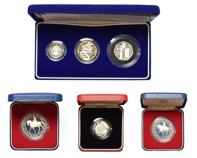 Lot 4312 - Silver Proof Piedfort 3-Coin Collection 2003 comprising: £2 '50th Anniversary - Discovery of DNA,'