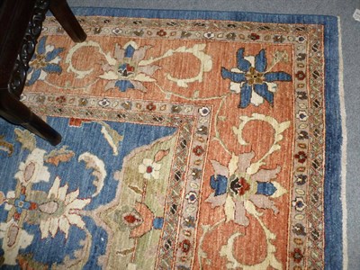 Lot 1250 - Amritsar Design Carpet Probably Lahore The pale indigo field filled with columns of large flowering