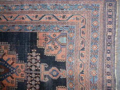 Lot 1254 - Afshar Rug South Persia The midnight blue field centred by a stepped medallion enclosed by...