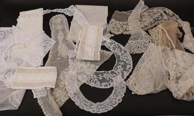 Lot 6096 - Assorted Late 19th Century/Early 20th Century Lace and Embroidery comprising Broderie Anglais...