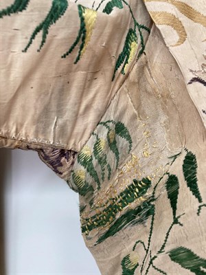 Lot 6112 - An 18th Century Spitalfields Silk Brocade Open Robe, with elbow length sleeves, three button...