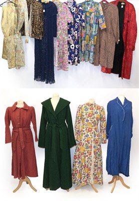Lot 6124 - Assorted Early 20th Century Silk and Cotton Robes, comprising a pink single breasted wool...