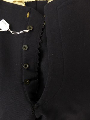 Lot 6130 - Early 20th Century Lady's Navy Wool Riding Habit, comprising a hunting jacket with one button...