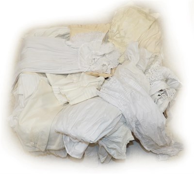 Lot 6163 - A Collection of Late 19th and Early 20th Century White Cotton Baby Gowns and Robes, comprising...