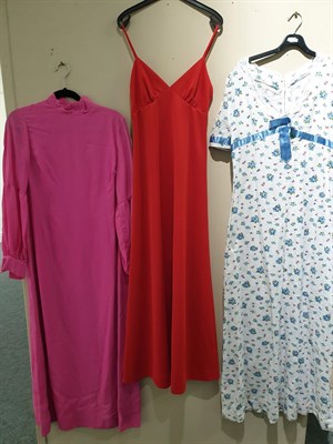 Lot 6179 - Assorted Circa 1960s/70s Day and Evening Wear, comprising a red and white gingham shirt dress...
