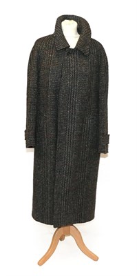 Lot 6181 - Circa 1980/90s Burberry Men's Irish Tweed Overcoat, single breasted with raglan sleeves,...