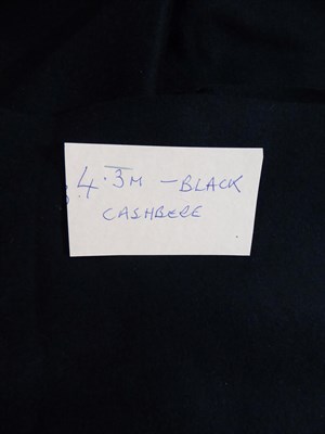 Lot 6194 - Lengths of Burberry Navy and Black Cashmere Fabric, lengths include black 4.2m and 4.3m; navy...