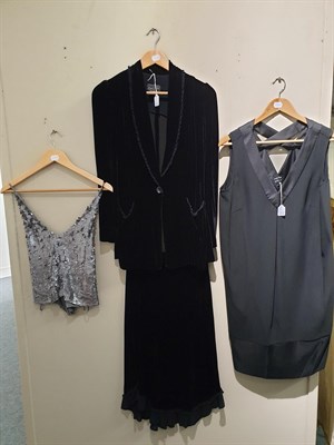Lot 6198 - Collection of Modern Ladies' Evening Wear, comprising a Diane Von Furstenberg black silk sleeveless
