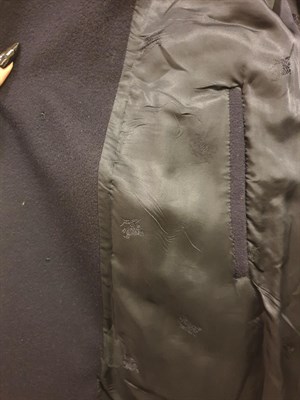 Lot 6202 - Burberrys Gentlemen's Navy wool Overcoat, with covered button fastening; Burberrys Tweed...
