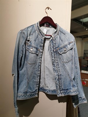 Lot 6206 - Dolce and Gabbana Clothing comprising a  Vintage Distressed Denim Corset Jacket with long...