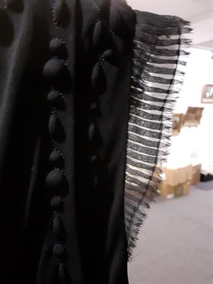 Lot 6213 - Modern Chanel Black Flapper Style Sleeveless Dress, in black layered jersey, multi pleated...