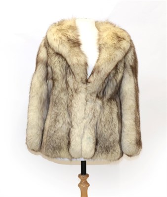 Lot 6224 - Silver Fox Fur Jacket with collar and long sleeves