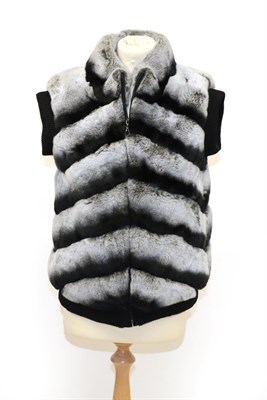 Lot 6235 - Chinchilla Rex Gilet, with zip fastening, cotton ribbed waistband and sleeveholes