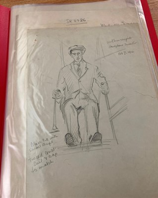 Lot 6276 - Five Albums of Circa 1930-50s Original Pencil Sketches and Watercolour Designs for Theatrical...
