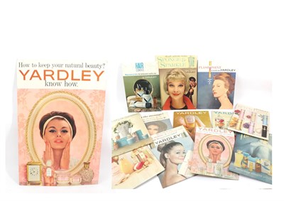 Lot 6280 - Circa 1950s and Later Yardley Cosmetics Counter Top Advertisement Cards, comprising the...