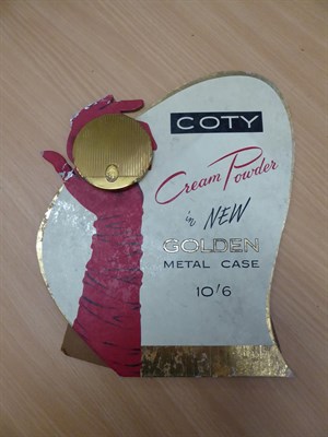 Lot 6281 - Circa 1950s and Later Coty Cosmetics Counter Top Advertisement Cards featuring adverts for products