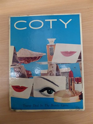 Lot 6281 - Circa 1950s and Later Coty Cosmetics Counter Top Advertisement Cards featuring adverts for products