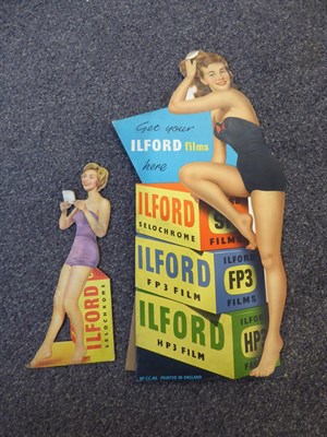 Lot 6282 - Circa 1950s and Later Advertising Cards, comprising a hanging Kodak - Cameras & Films sign; an...