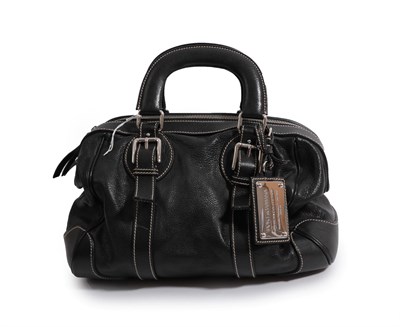 Lot 6311 - Dolce & Gabbana Black Leather Women's Collection Handbag, with zip fastening, chrome hard ware,...