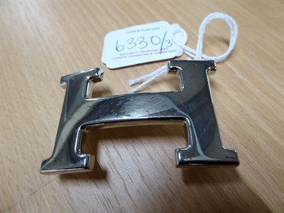Lot 6330 - Hermes Brown/Black Reversible Leather Belt, stamped 'Hermes' and a H belt buckle, impressed to...