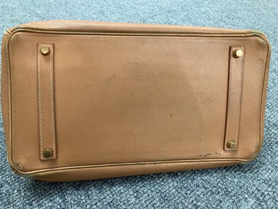 Lot 6348 - Hermes Cognac Leather Birkin Handbag, with gilt metal hardware, padlock missing, with internal...