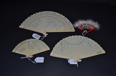 Lot 5049 - Three Small Celluloid Fans from the first quarter of the 20th century, suitable for dolls or...