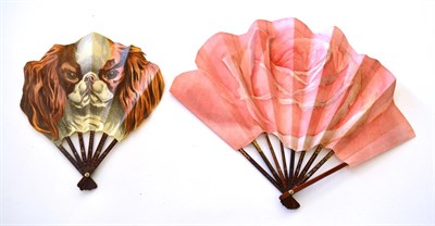 Lot 5059 - Duvelleroy Fan Leaves, and varnished and gilded montures, from stock, obtained in Paris in...