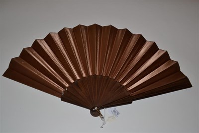 Lot 5079 - An Extremely Unusual Large Late 19th Century Silk Fan with a subject I don't ever recall...