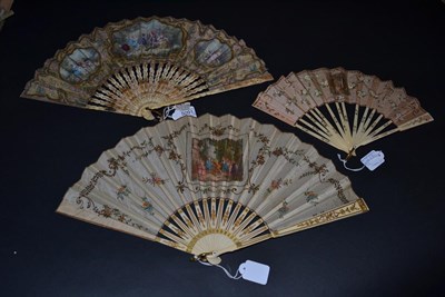 Lot 5091 - An Ornate and Striking 19th Century Ivory Fan, the monture gently shaped, etched and tinged...